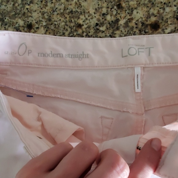 Loft Light pink straight jeans - Picture 4 of 9